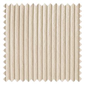 Gestoffeerde hocker Dailman Corduroy Lola: Crèmekleurig - 105 x 90 cm