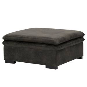 Repose-pieds capitonné Dailman Microfibre Goda: Anthracite - 105 x 90 cm