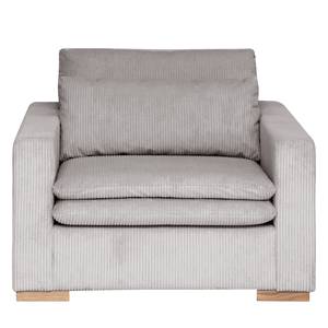 Fauteuil Dailman Velours côtelé Lola: Gris clair