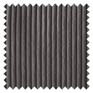 Gestoffeerde hocker Dailman Corduroy Lola: Grijs - 80 x 80 cm