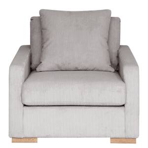 Fauteuil Lennox Velours côtelé Lola: Gris clair