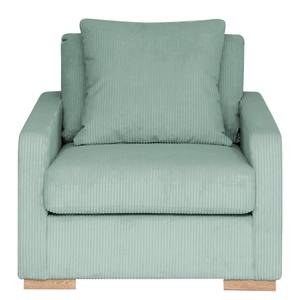 Fauteuil Lennox Velours côtelé Lola: Bleu clair