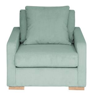 Fauteuil Lennox Velours côtelé Lola: Bleu clair