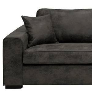 Ecksofa Madras mit Longchair Microfaser Goda: Anthrazit - Longchair davorstehend rechts