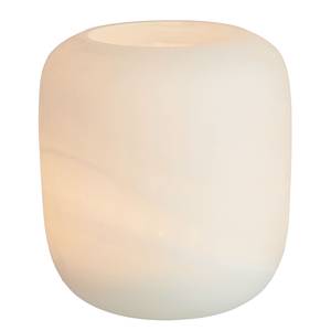 Windlicht WHITE FLURRY glas - Hoogte: 13 cm