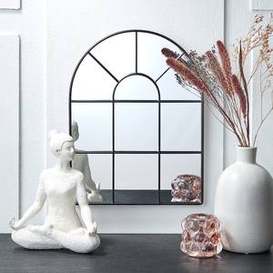 Fensterspiegel FINESTRA Eisen / Glas - Schwarz - 30 x 40 cm
