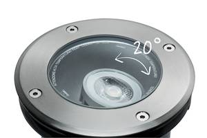 Inbouwlamp Plug & Shine Aena aluminium - zilverkleurig