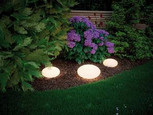 Illuminazione outdoor Plug & Shine Stone Materiale plastico - Bianco - 28 x 17 cm