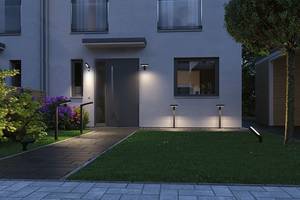 Padverlichting Plug & Shine Ito Vertical aluminium - grijs - 4.7 x 110 cm