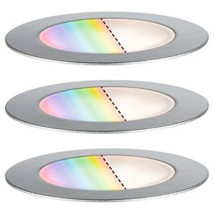 Einbauleuchte Plug & Shine Floor 2W Aluminium / Kunststoff - Silber - 5-teilig - RGB / Multicolor