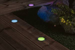 Inbouwlamp Plug & Shine Floor 2W aluminium/kunststof - zilverkleurig - 5-delige set - RGB/Veelkleurig