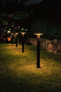 Illuminazione Plug & Shine Poller Plate Materiale plastico - Nero - Bianco caldo