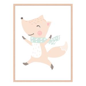 Bild Fox Baby Buche Massiv / Acrylglas - Naturell - 63 x 83 cm