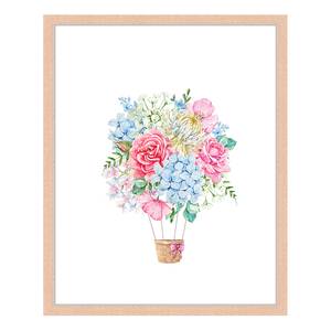 Tableau déco Floral Bouquet Hêtre massif / Plexiglas - Naturel - 43 x 53 cm