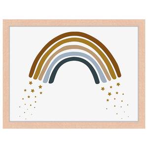 Quadro Scandinavian Rainbow Faggio massello / Vetro acrilico - Naturale - 33 x 43 cm