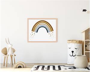 Tableau déco Scandinavian Rainbow Hêtre massif / Plexiglas - Naturel - 43 x 53 cm