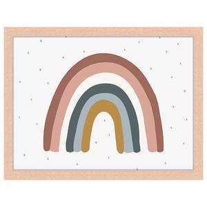 Afbeelding Pastel Colors Rainbow massief beukenhout/acrylglas - naturel - 33 x 43 cm