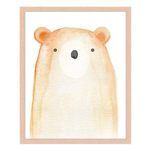 Afbeelding Cute Bear massief beukenhout/acrylglas - naturel - 43 x 53 cm