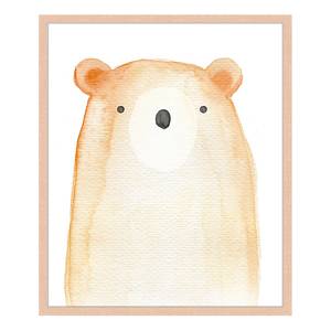 Afbeelding Cute Bear massief beukenhout/acrylglas - naturel - 53 x 63 cm