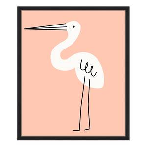 Afbeelding Modern Stork massief beukenhout/acrylglas - zwart - 53 x 63 cm