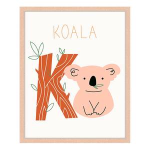 Bild Koala Buche Massiv / Acrylglas - Naturell - 43 x 53 cm