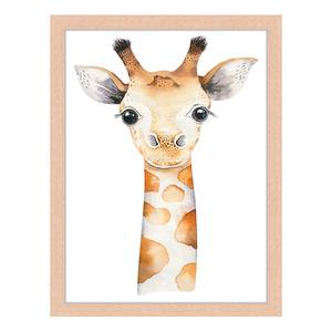 Afbeelding The Giraffe massief beukenhout/acrylglas - naturel - 33 x 43 cm