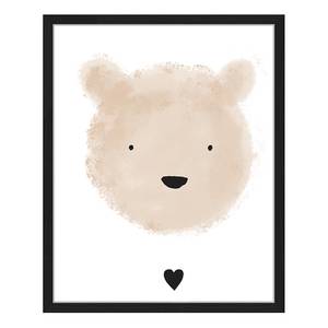 Quadro Beary Love Faggio massello / Vetro acrilico - Nero - 43 x 53 cm