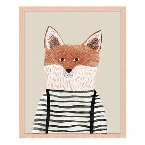 Quadro Fox Faggio massello / Vetro acrilico - Naturale - 43 x 53 cm