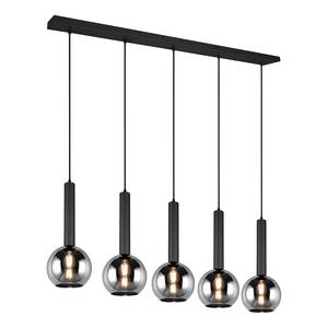 Lampada a sospensione Clayton Vetro fumé / Ferro - Numero di lampadine necessarie: 5