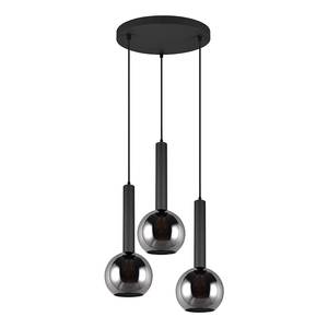 Suspension Clayton Verre fumé / Fer - Nb d'ampoules : 3