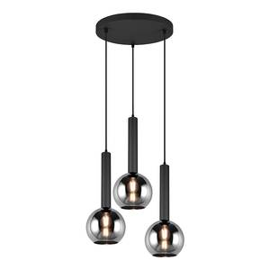 Suspension Clayton Verre fumé / Fer - Nb d'ampoules : 3