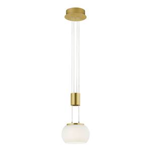 Suspension Madison Verre opalin / Aluminium - Laiton - Nb d'ampoules : 1