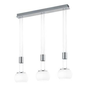 LED-plafondlamp Madison opaalglas/aluminium - Zilver - Aantal lichtbronnen: 3