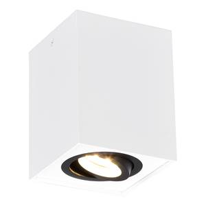 Plafondlamp Biscuit ijzer - 1 lichtbronnen - Wit