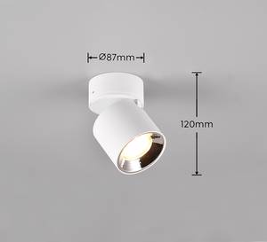 Lampada da soffitto Guayana Ferro - Bianco - Numero di lampadine necessarie: 1