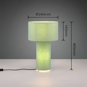 Lampada da tavolo Bale Tessuto - 2 punti luce - Verde