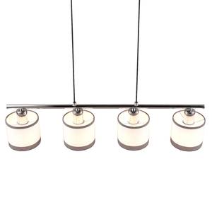 Suspension Davos Tissu / Fer - 4 ampouless - Argenté