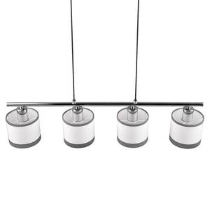 Suspension Davos Tissu / Fer - 4 ampouless - Argenté