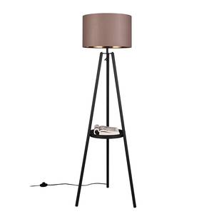 Lampadaire Colette Tissu / Fer - 1 ampoule - Marron café