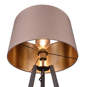 Lampadaire Colette Tissu / Fer - 1 ampoule - Marron café