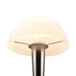 Lampe LED Canaria Verre opalin / Fer - 1 ampoule - Noir / Chrome