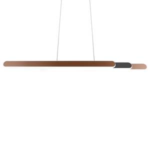 Lampada a LED Helios Ferro - 1 punti luce - Marrone - Larghezza: 130 cm