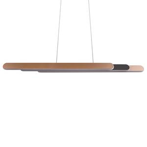 Lampada a LED Helios Ferro - 1 punti luce - Marrone - Larghezza: 130 cm