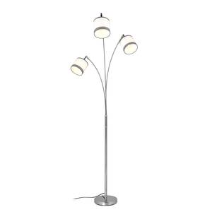 Lampadaire Davos Tissu / Fer - 3 ampoules - Argenté