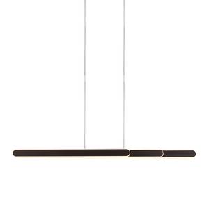 Lampada a LED Helios Ferro - 1 punti luce - Nero - Larghezza: 130 cm