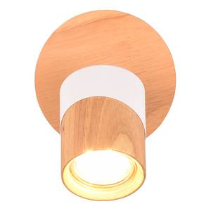 Lampada da soffitto Aruni Ferro / Legno massello dell’albero della gomma - Bianco - Numero di lampadine necessarie: 1