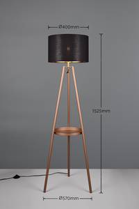 Lampadaire Colette Tissu / Fer - 1 ampoule - Noir