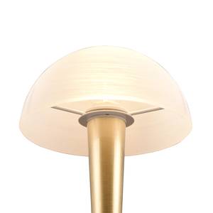 Lampada da tavolo a LED Canaria Vetro opalino / Ferro - 1 punti luce - Ottone opaco