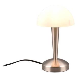 Lampe LED Canaria Verre opalin / Fer - 1 ampoule - Nickel mat