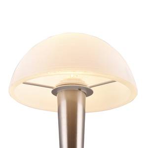 Lampe LED Canaria Verre opalin / Fer - 1 ampoule - Nickel mat